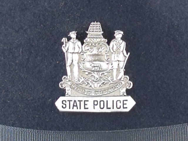 Delaware State Police hat badge